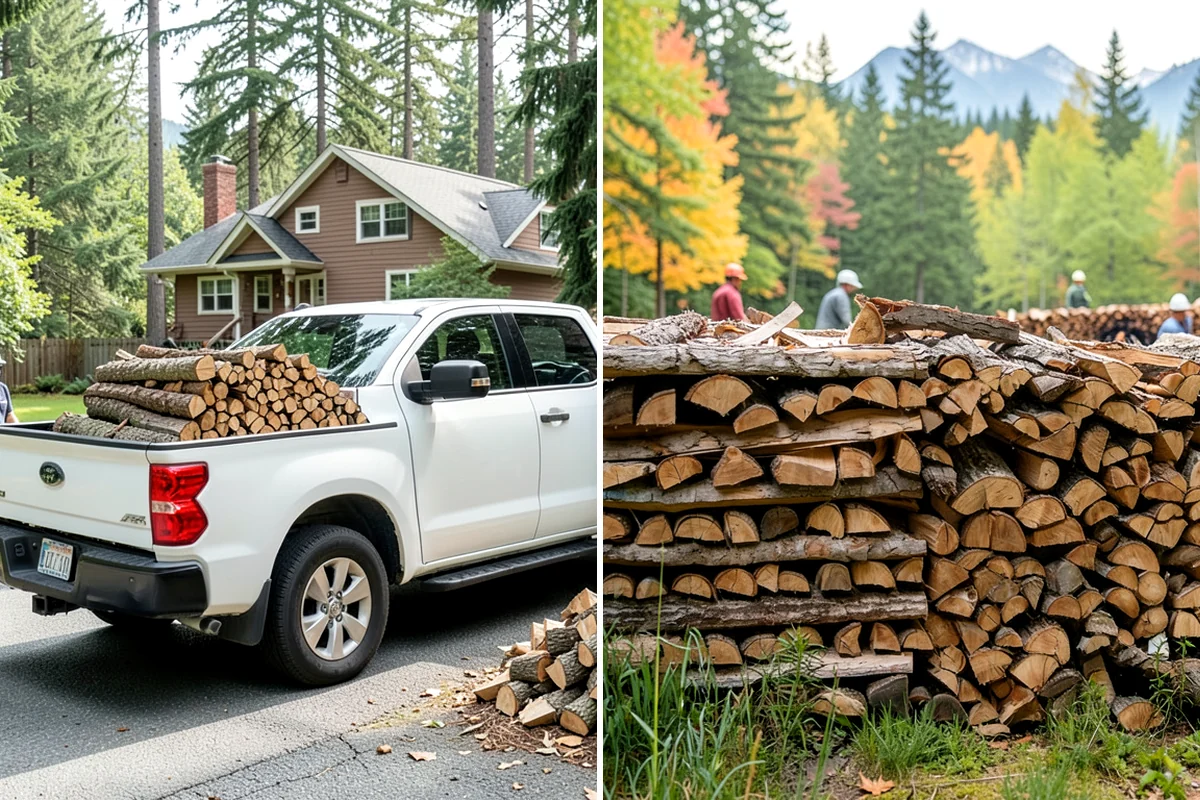 Firewood Stacking in Maple Valley, King County, WA - We deliver your measured, seasoned order
