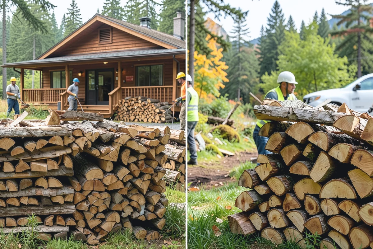 Firewood Stacking in Marysville, Snohomish County, WA - We deliver your measured, seasoned order