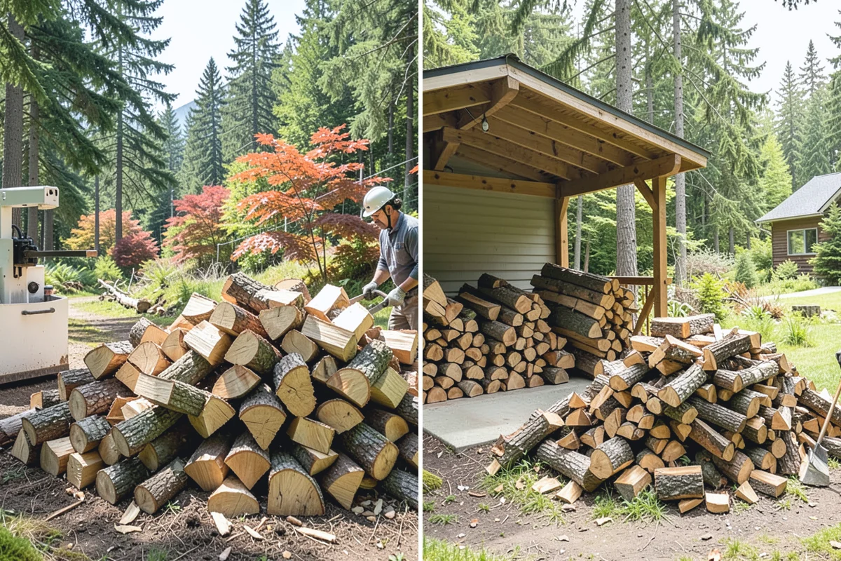 Firewood Stacking in Medina, King County, WA - We deliver your measured, seasoned order