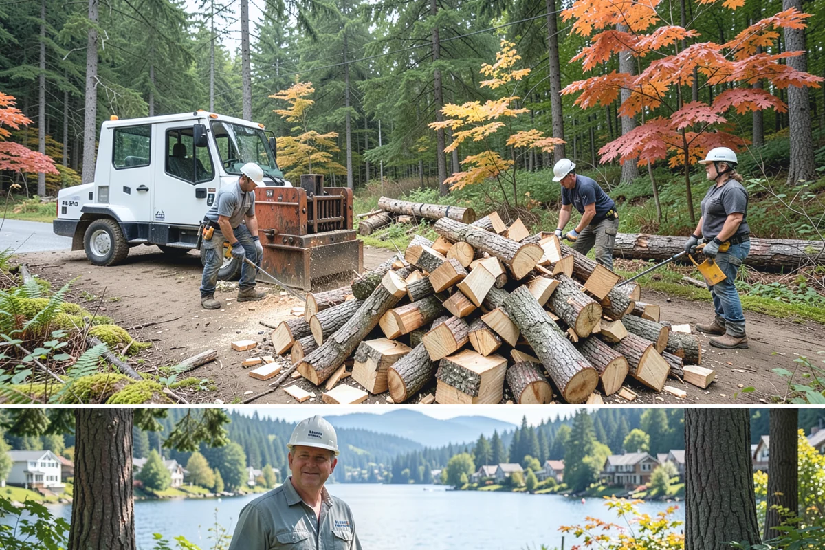 Firewood Stacking in Milton, King County, WA - Add stacking to a fall delivery so your season's wood is organized and airing out before winter.