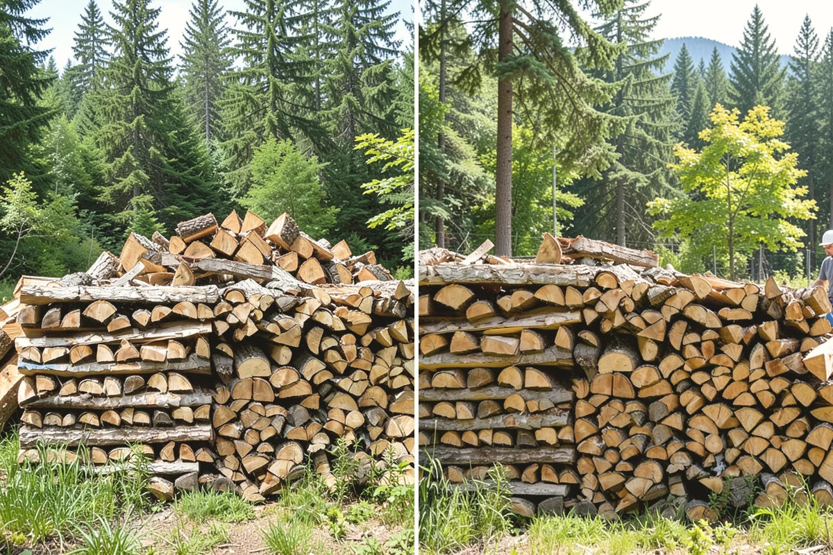 Firewood Stacking in Monroe, Snohomish County, WA - We deliver your measured, seasoned order