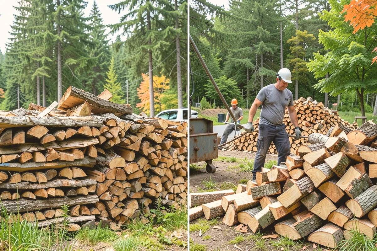 Firewood Stacking in Mount Vernon, Skagit County, WA - We deliver your measured, seasoned order