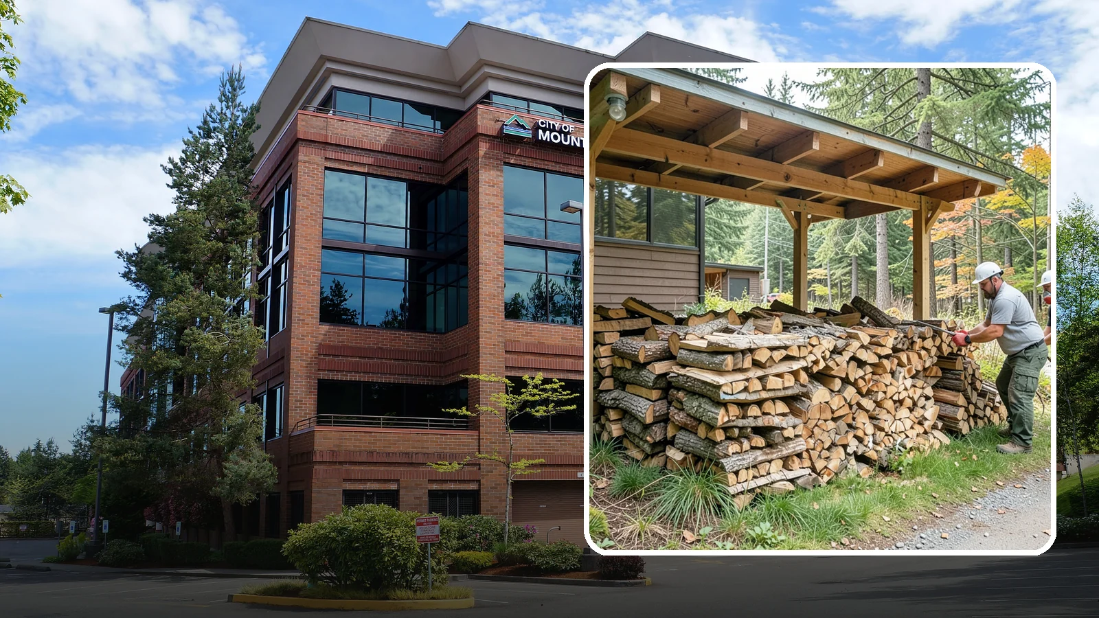 Firewood Stacking in Mountlake Terrace, Snohomish County, WA - We neatly stack your delivered firewood wherever you want it, so it dries better, stores tidy, and is ready to grab.