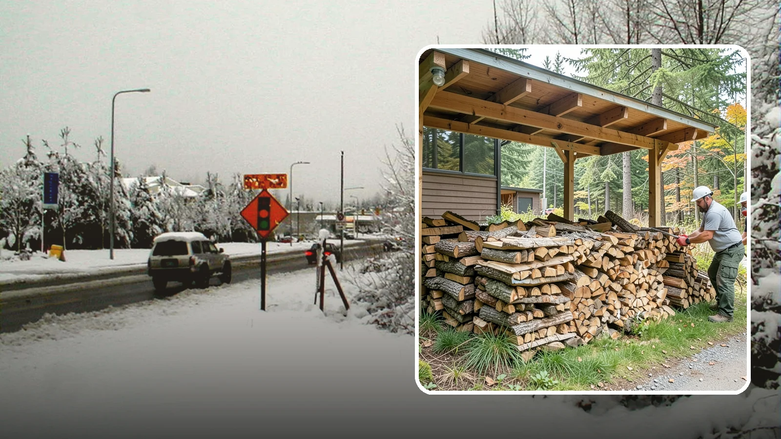 Firewood Stacking in Newcastle, King County, WA - We neatly stack your delivered firewood wherever you want it, so it dries better, stores tidy, and is ready to grab.