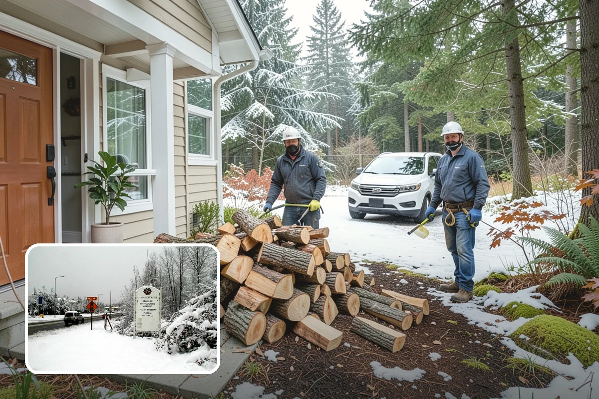 Firewood Stacking in Newcastle, King County, WA - Saves you the labor of stacking a heavy load