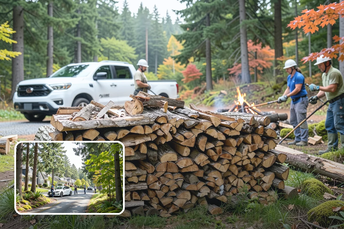 Firewood Stacking in Normandy Park, King County, WA - Saves you the labor of stacking a heavy load