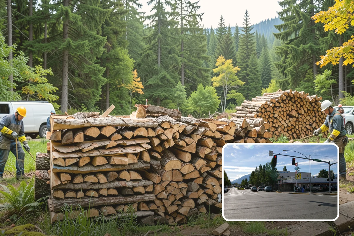 Firewood Stacking in North Bend, King County, WA - Saves you the labor of stacking a heavy load
