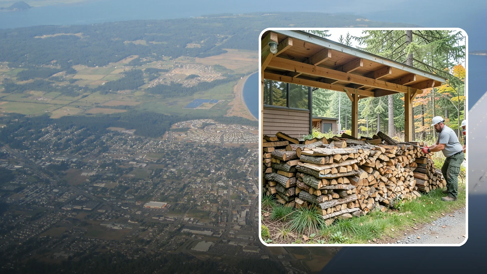 Firewood Stacking in Oak Harbor, Island County, WA - We neatly stack your delivered firewood wherever you want it, so it dries better, stores tidy, and is ready to grab.