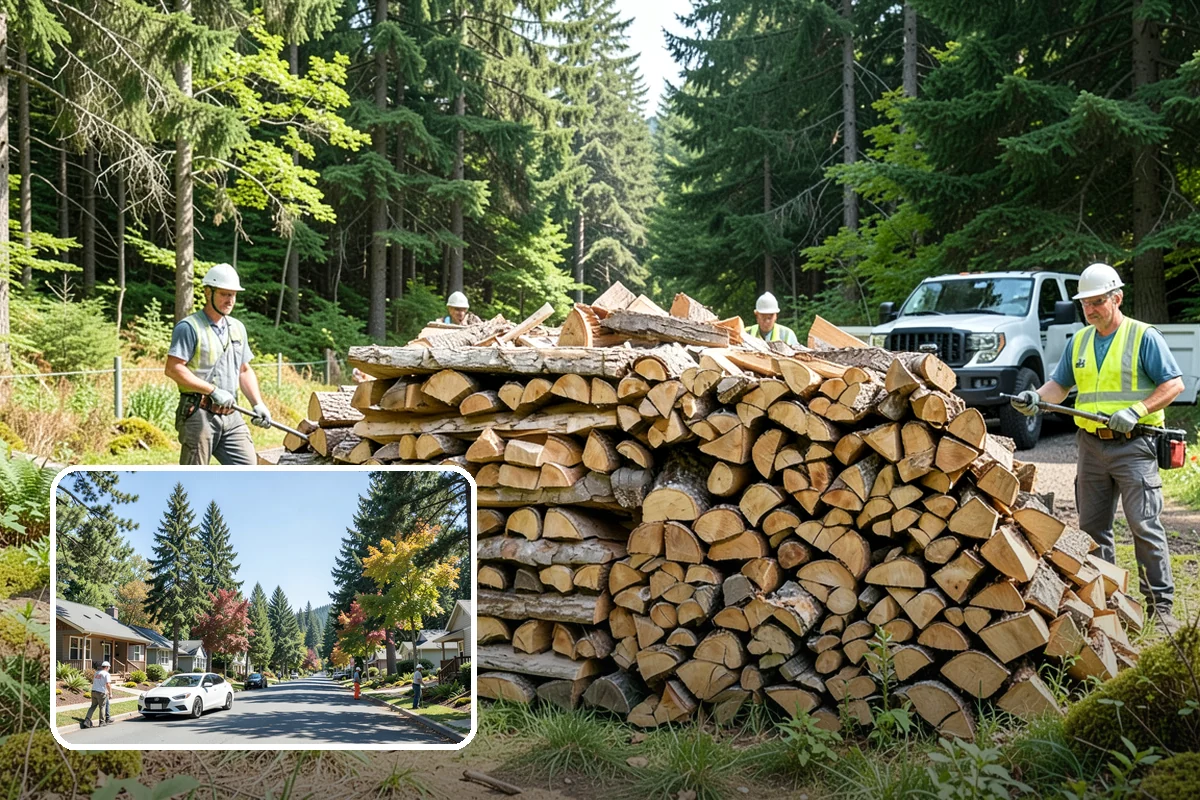 Firewood Stacking in Orting, Pierce County, WA - Saves you the labor of stacking a heavy load