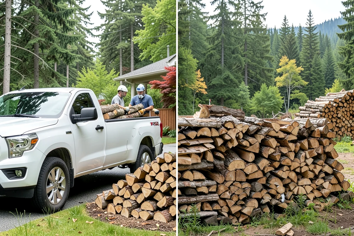 Firewood Stacking in Pacific, King County, WA - We deliver your measured, seasoned order