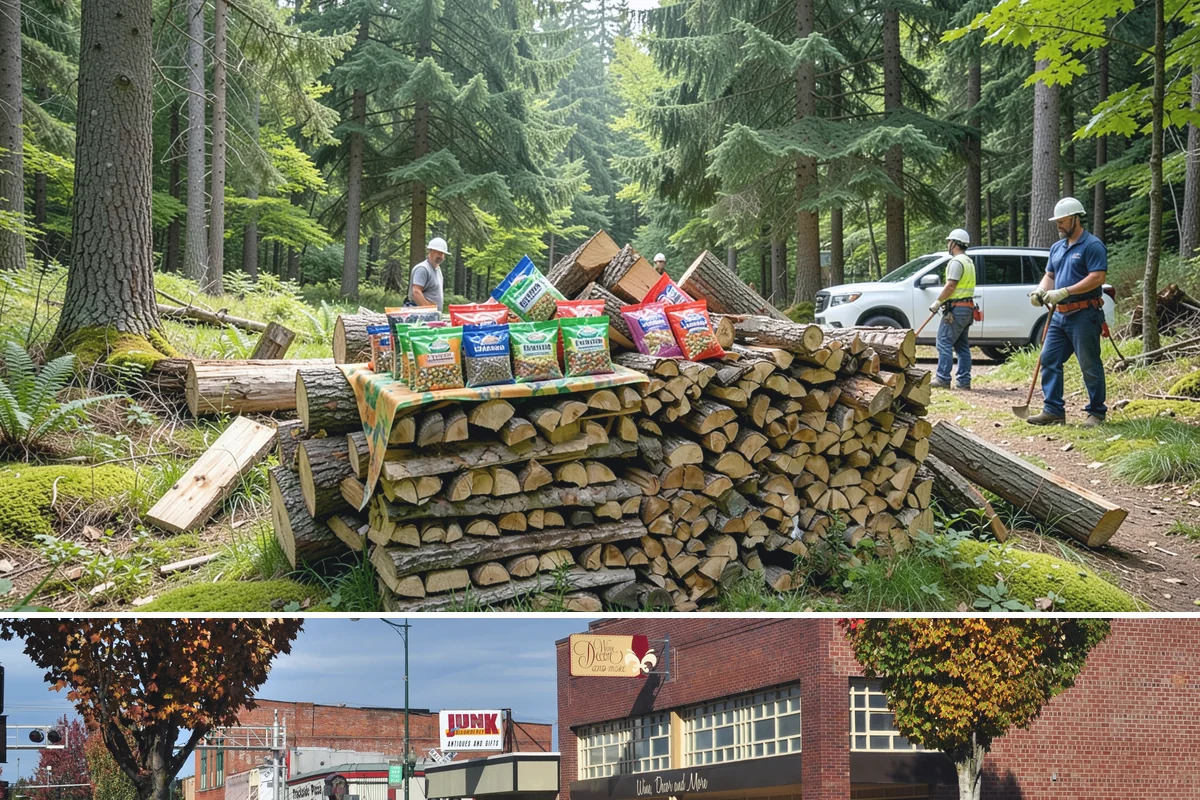 Firewood Stacking in Puyallup, Pierce County, WA - Add stacking to a fall delivery so your season's wood is organized and airing out before winter.