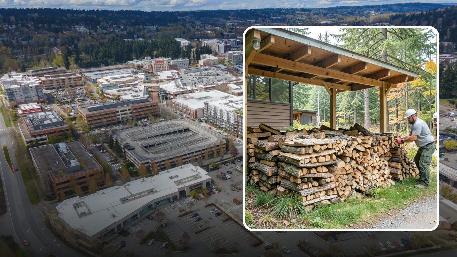 Firewood Stacking in Redmond, King County, WA - We neatly stack your delivered firewood wherever you want it, so it dries better, stores tidy, and is ready to grab.