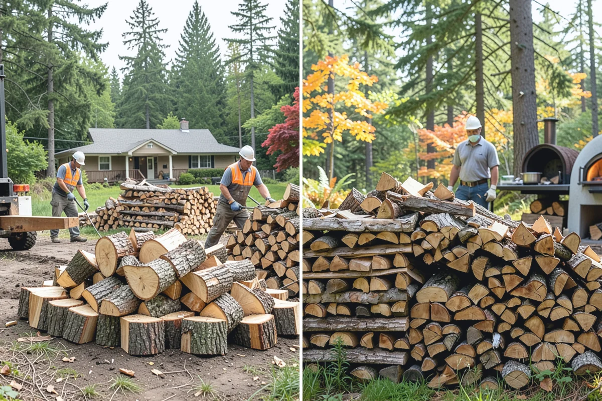 Firewood Stacking in Renton, King County, WA - We deliver your measured, seasoned order