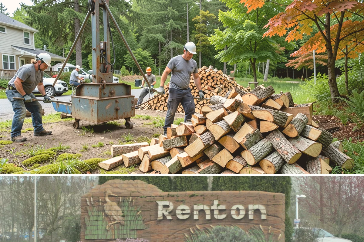 Firewood Stacking in Renton, King County, WA - Add stacking to a fall delivery so your season's wood is organized and airing out before winter.