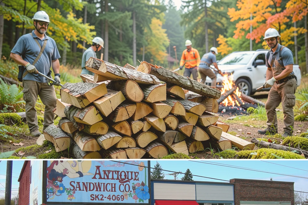 Firewood Stacking in Ruston, Pierce County, WA - Add stacking to a fall delivery so your season's wood is organized and airing out before winter.