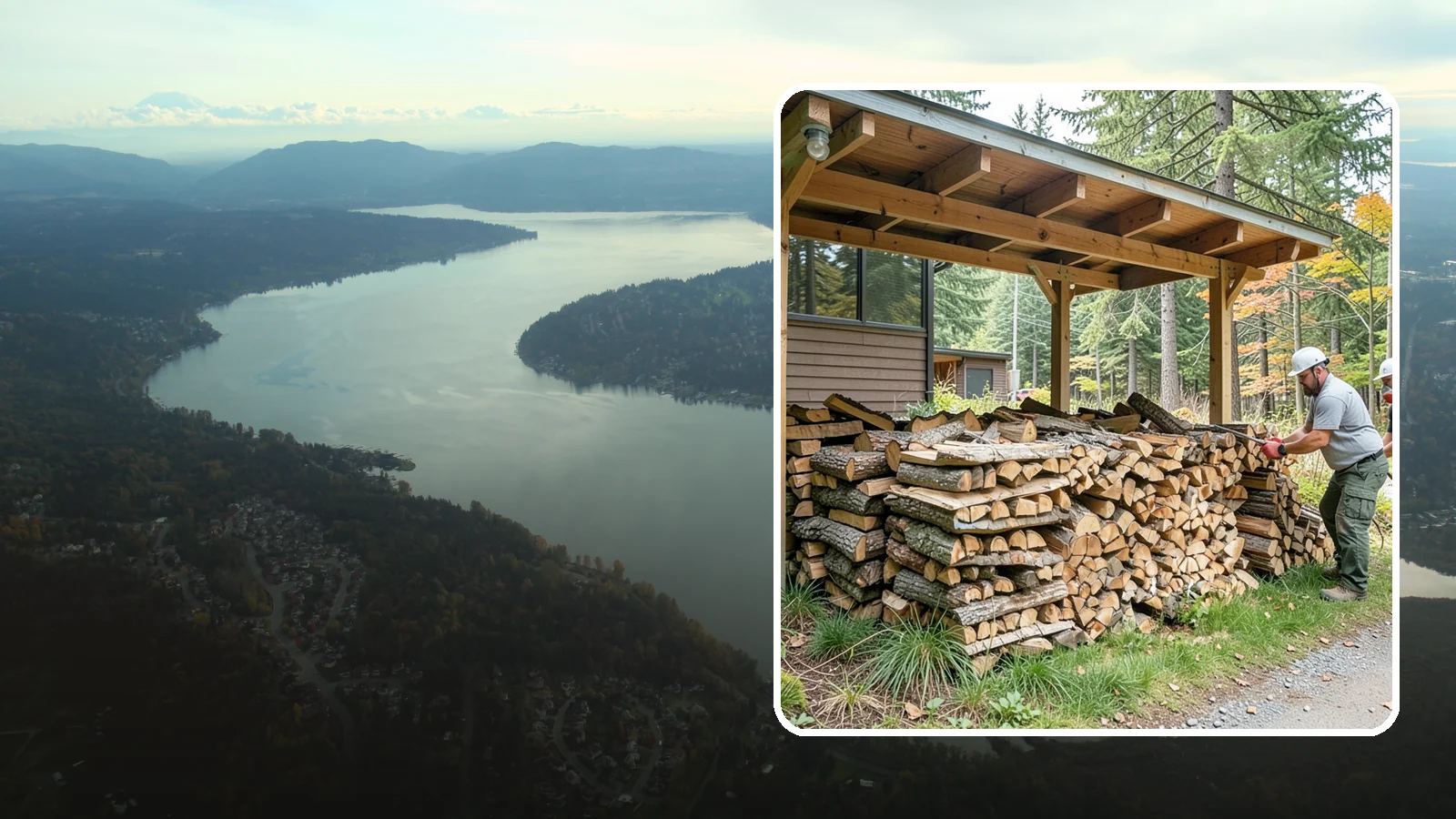 Firewood Stacking in Sammamish, King County, WA - We neatly stack your delivered firewood wherever you want it, so it dries better, stores tidy, and is ready to grab.