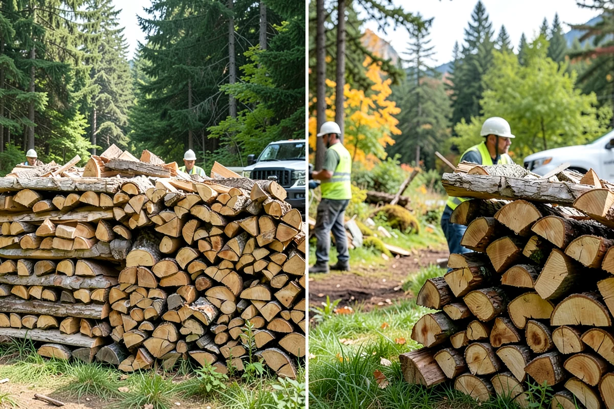 Firewood Stacking in SeaTac, WA - We deliver your measured, seasoned order