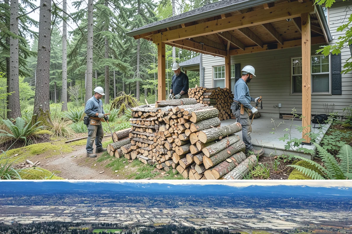 Firewood Stacking in SeaTac, WA - Add stacking to a fall delivery so your season's wood is organized and airing out before winter.