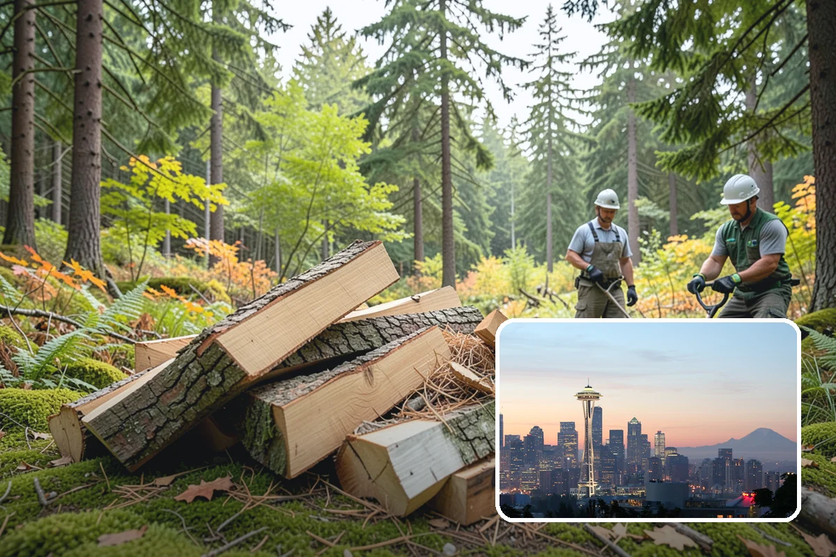 Firewood Stacking in Seattle, King County, WA - Saves you the labor of stacking a heavy load