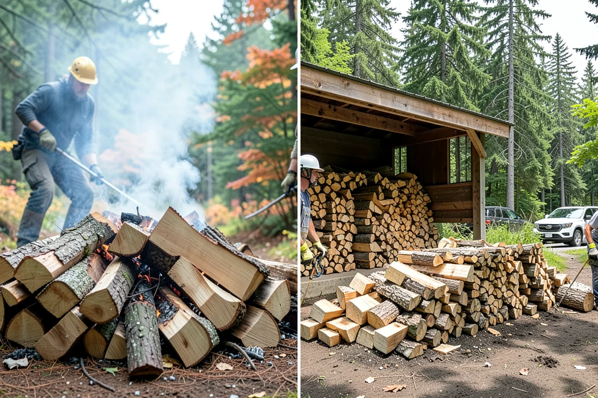Firewood Stacking in Seattle, King County, WA - We deliver your measured, seasoned order