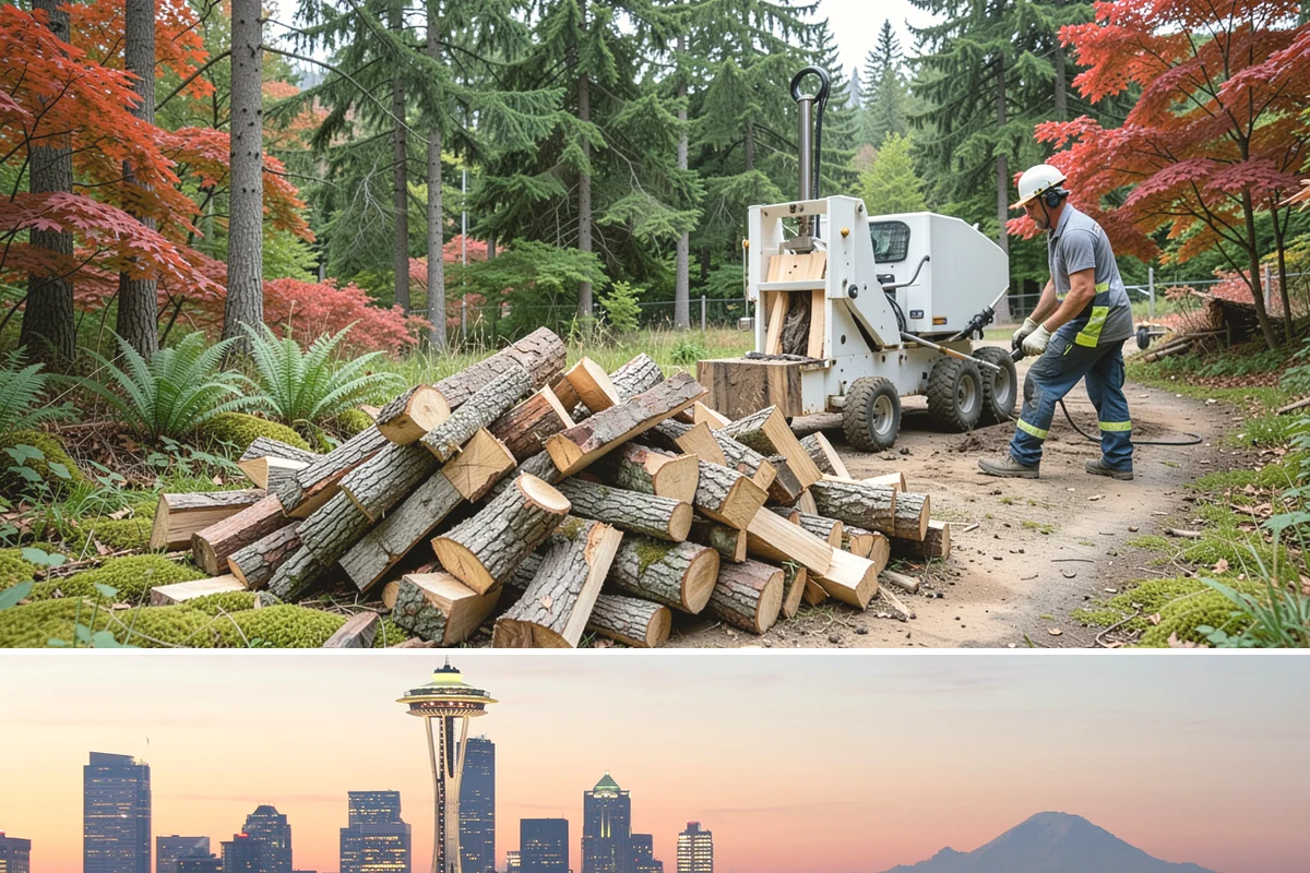 Firewood Stacking in Seattle, King County, WA - Add stacking to a fall delivery so your season's wood is organized and airing out before winter.