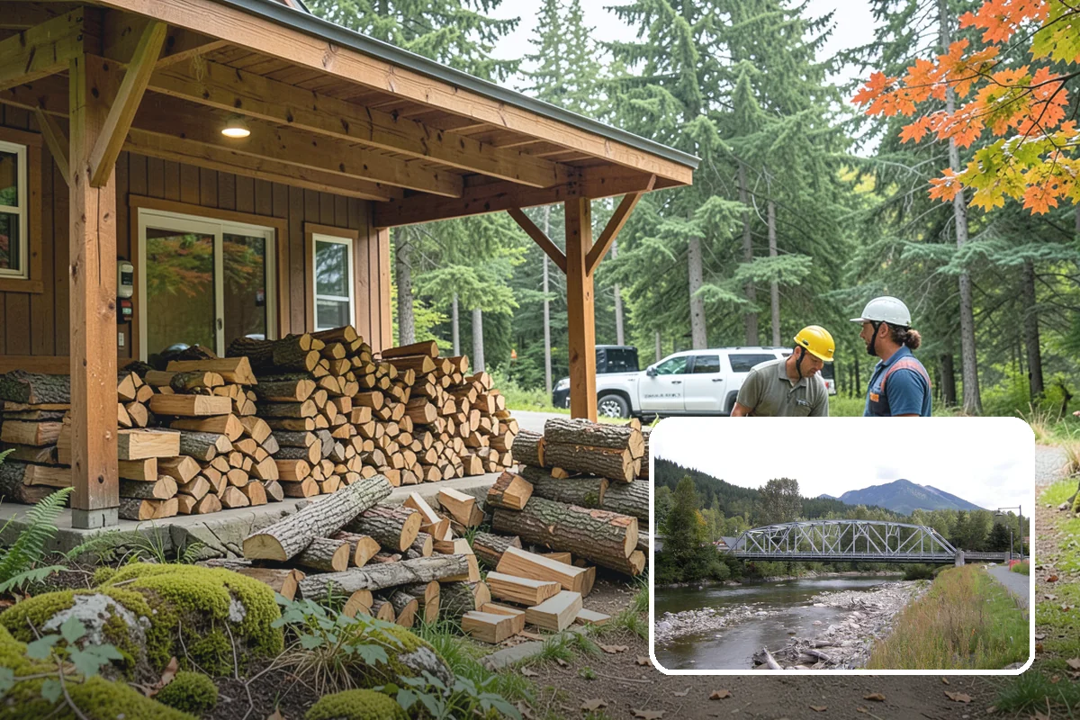 Firewood Stacking in Skykomish, King County, WA - Saves you the labor of stacking a heavy load