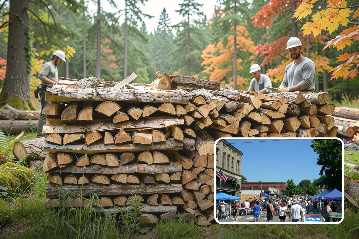 Firewood Stacking in Snohomish, Snohomish County, WA - Saves you the labor of stacking a heavy load
