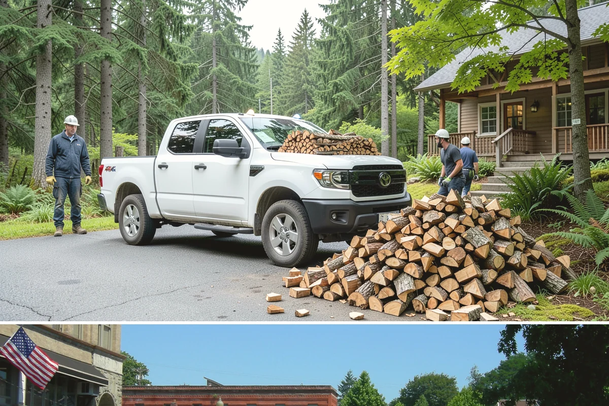 Firewood Stacking in Snohomish, Snohomish County, WA - Add stacking to a fall delivery so your season's wood is organized and airing out before winter.