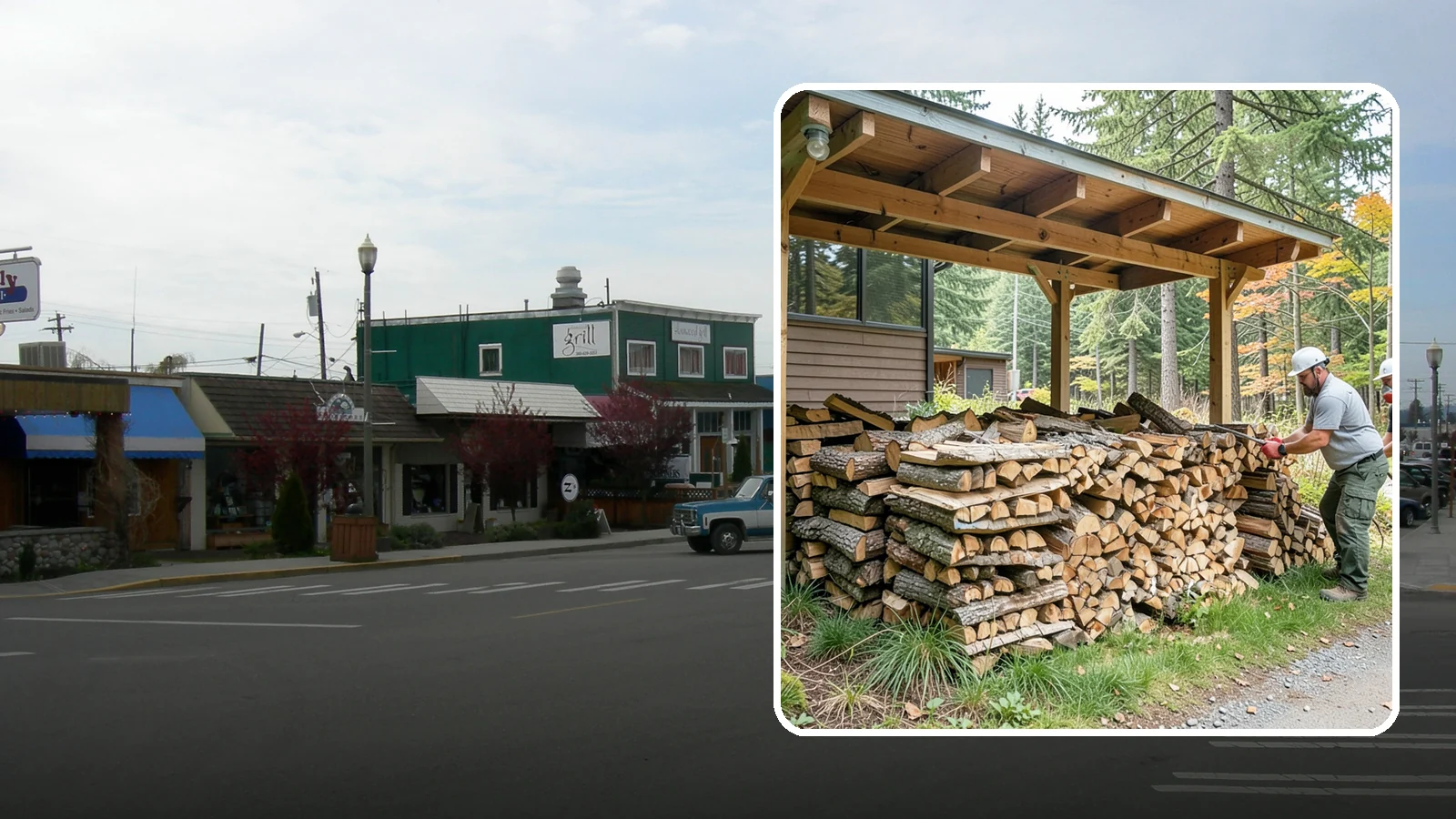 Firewood Stacking in Stanwood, Snohomish County, WA - We neatly stack your delivered firewood wherever you want it, so it dries better, stores tidy, and is ready to grab.