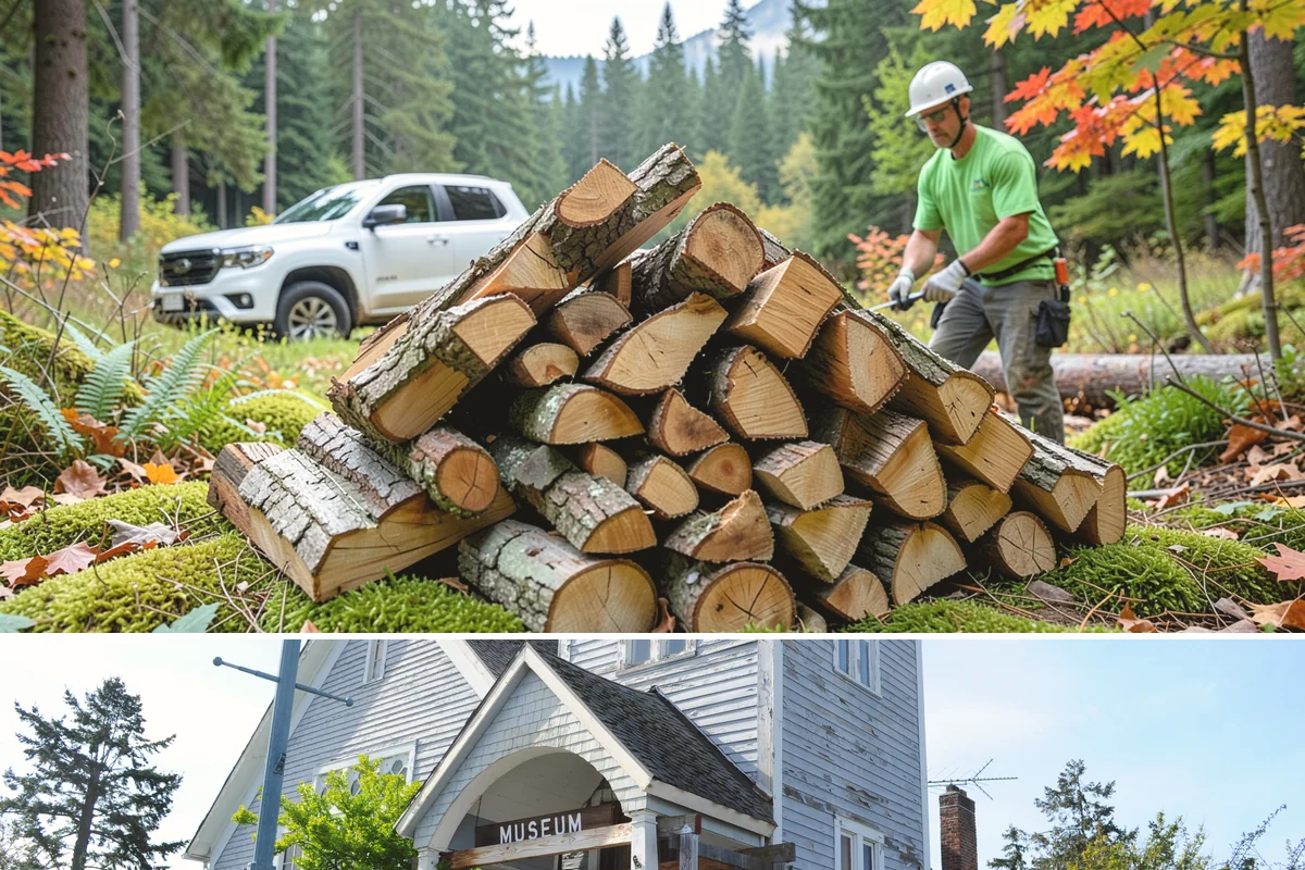 Firewood Stacking in Steilacoom, Pierce County, WA - Add stacking to a fall delivery so your season's wood is organized and airing out before winter.