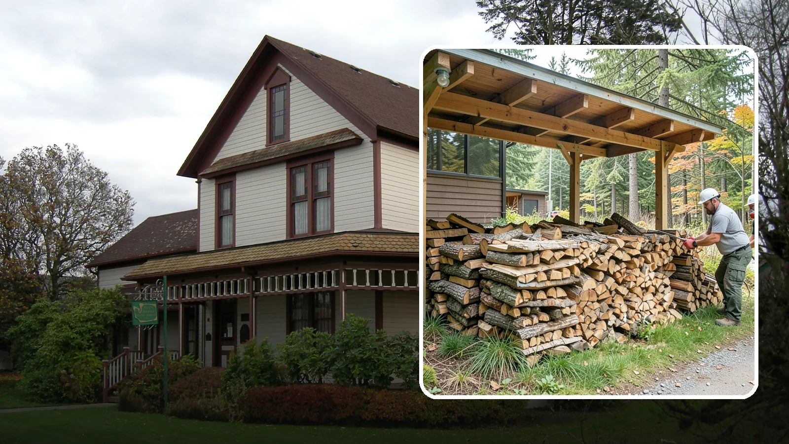 Firewood Stacking in Sumner, Pierce County, WA - We neatly stack your delivered firewood wherever you want it, so it dries better, stores tidy, and is ready to grab.