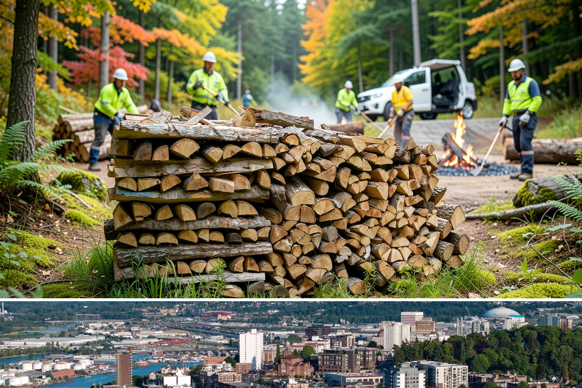 Firewood Stacking in Tacoma, Pierce County, WA - Add stacking to a fall delivery so your season's wood is organized and airing out before winter.