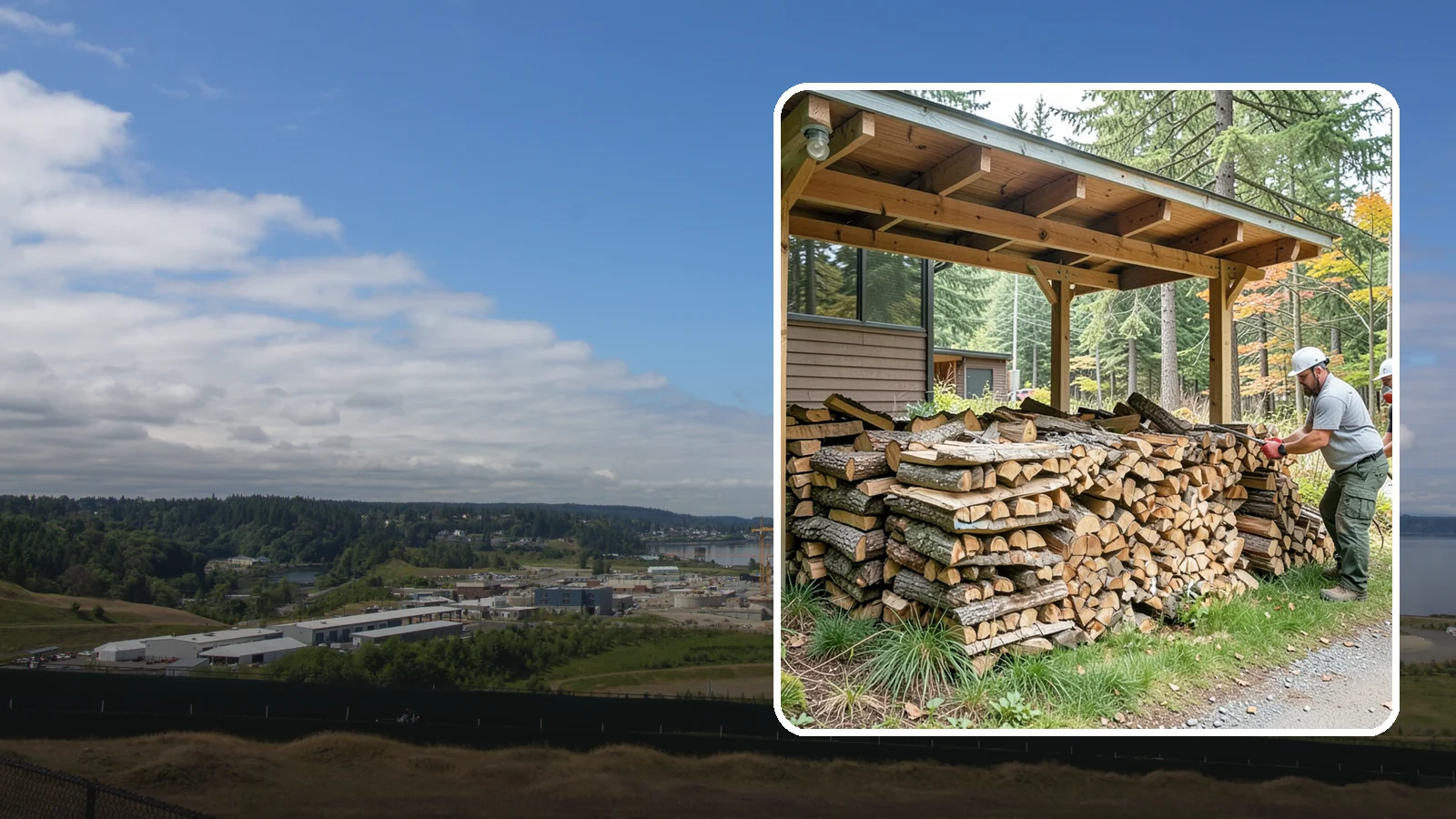 Firewood Stacking in University Place, Pierce County, WA - We neatly stack your delivered firewood wherever you want it, so it dries better, stores tidy, and is ready to grab.