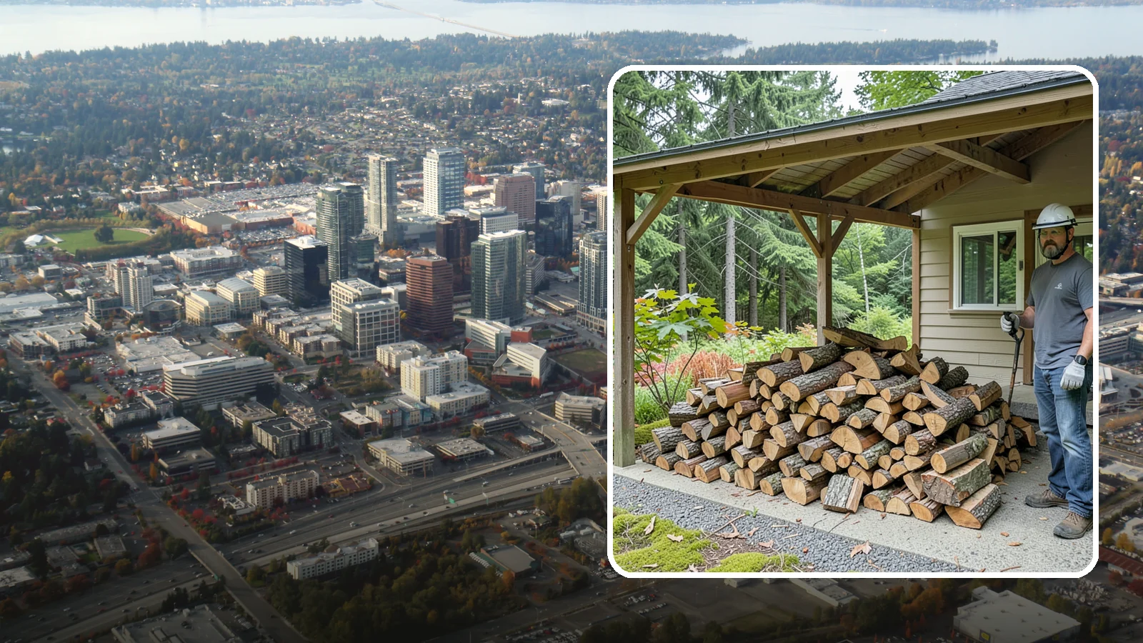 Firewood Storage Consultation in Bellevue, King County, WA - We walk your property and give you a clear plan for storing firewood so it seasons fast and stays dry in the Pacific Northwest.
