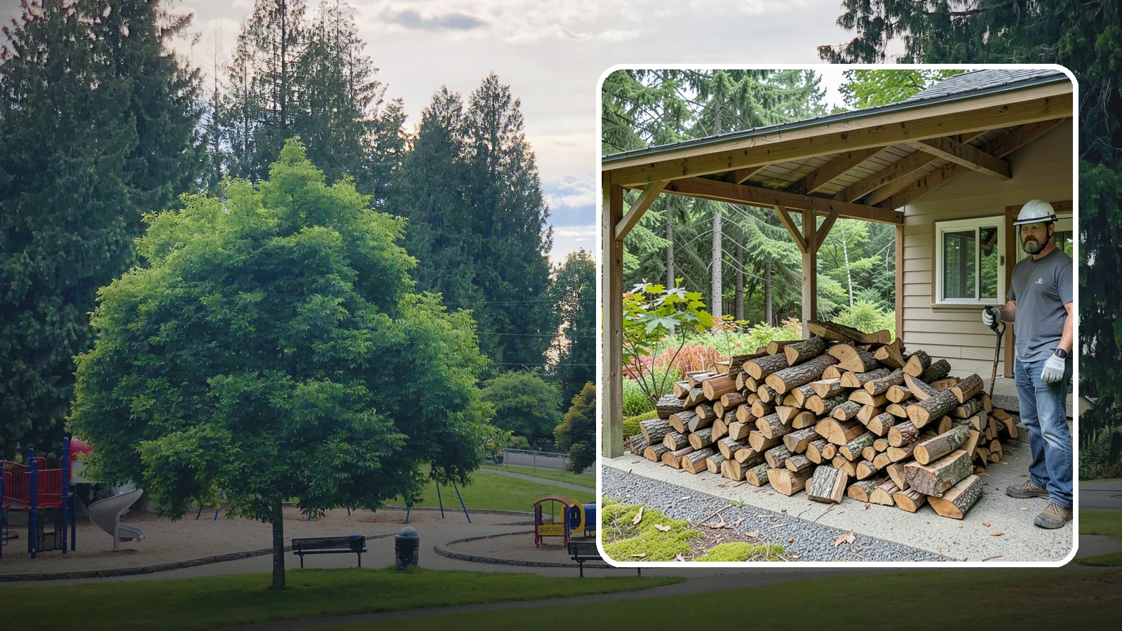 Firewood Storage Consultation in Bonney Lake, Pierce County, WA - We walk your property and give you a clear plan for storing firewood so it seasons fast and stays dry in the Pacific Northwest.