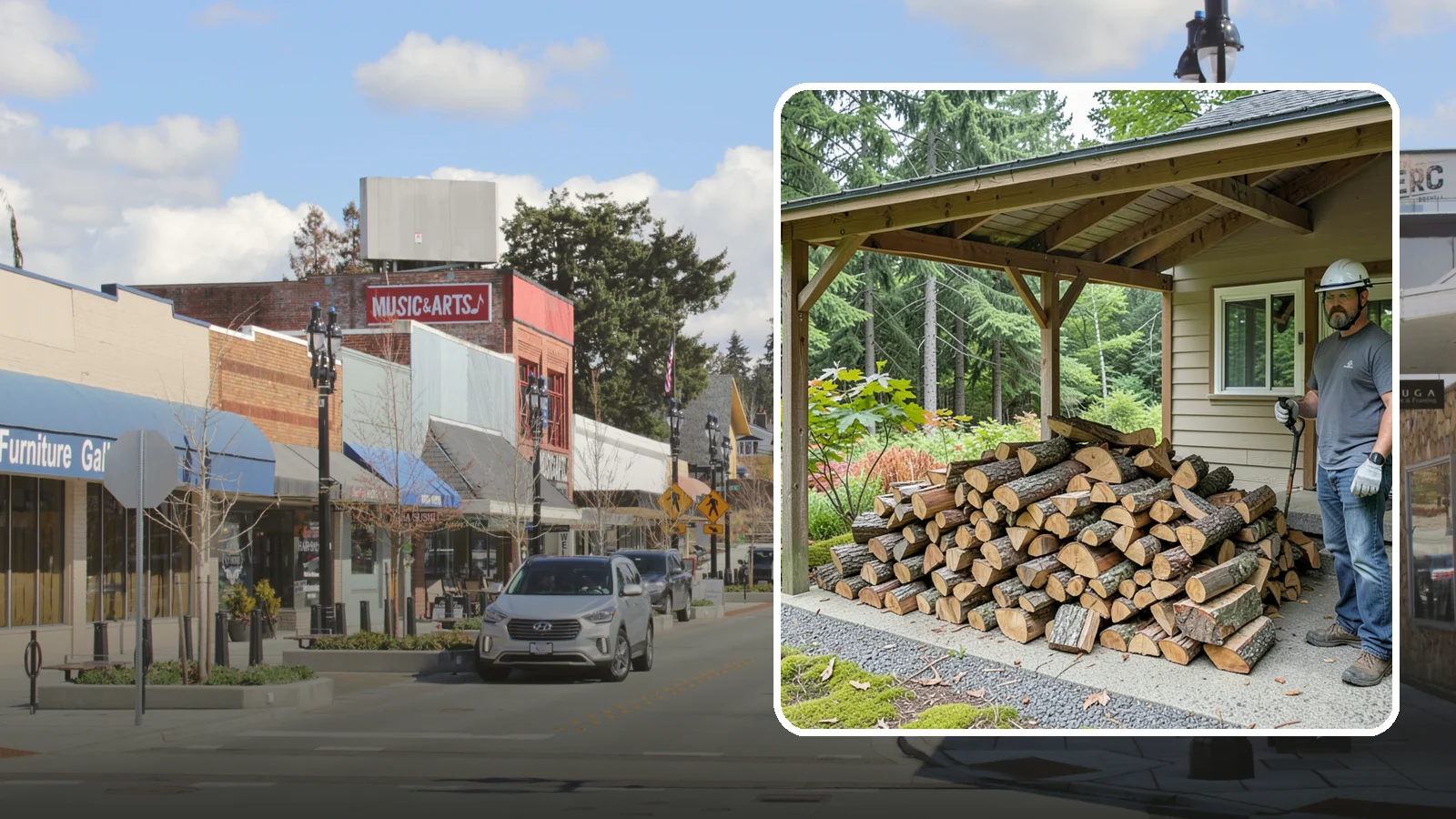 Firewood Storage Consultation in Bothell, King County, WA - We walk your property and give you a clear plan for storing firewood so it seasons fast and stays dry in the Pacific Northwest.