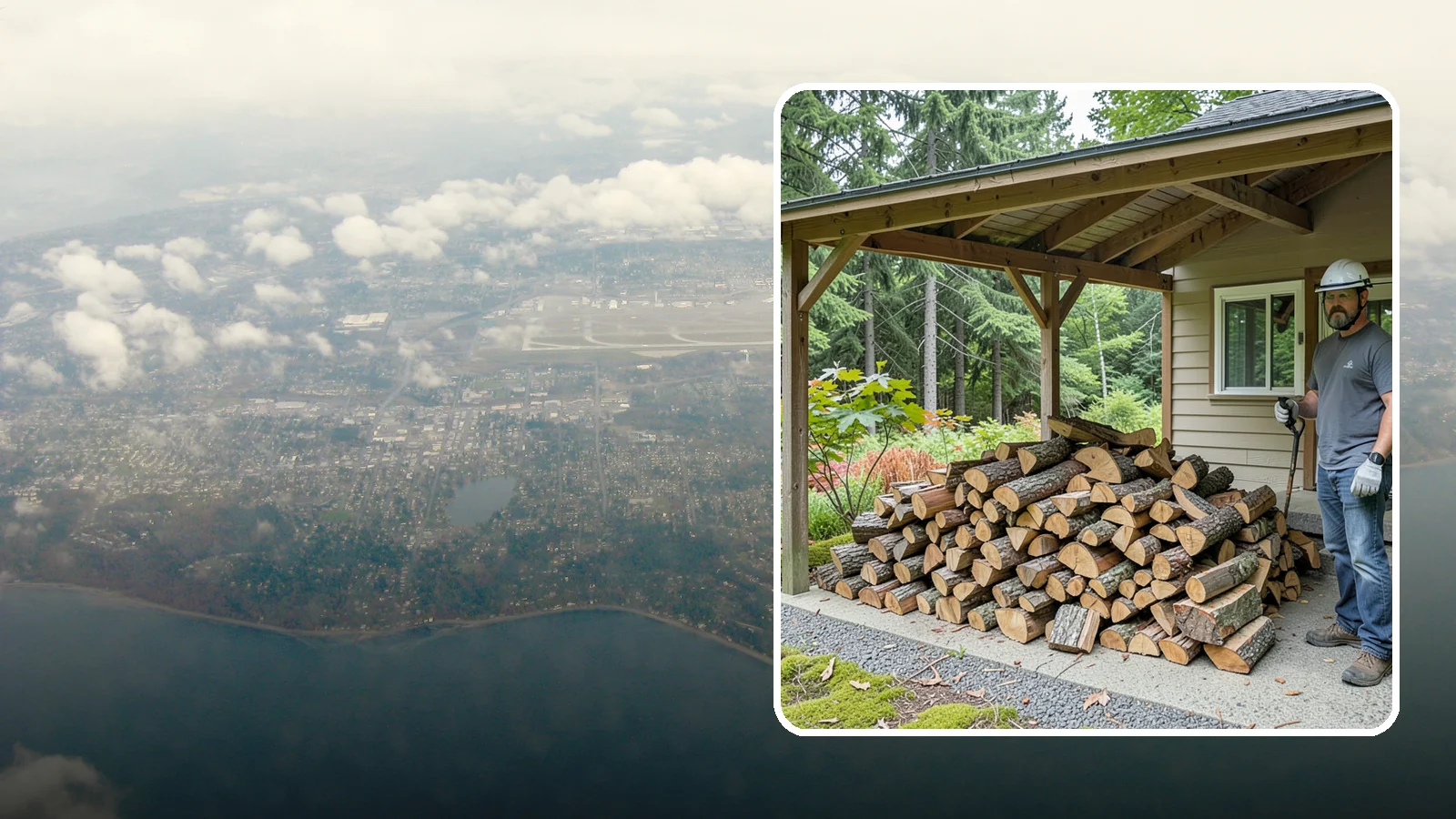 Firewood Storage Consultation in Burien, King County, WA - We walk your property and give you a clear plan for storing firewood so it seasons fast and stays dry in the Pacific Northwest.