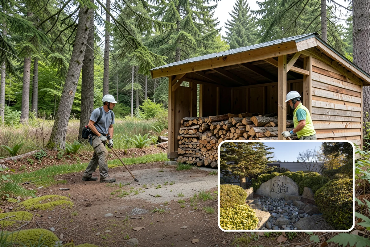 Firewood Storage Consultation in Clyde Hill, King County, WA - Custom plan built around your specific yard and climate