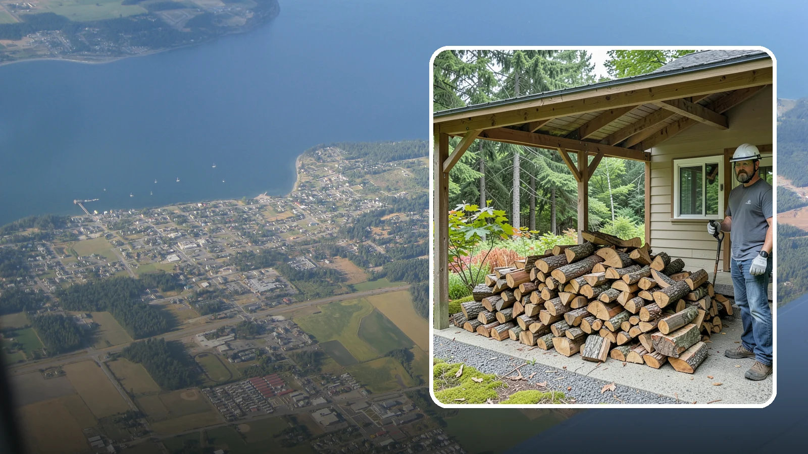 Firewood Storage Consultation in Coupeville, Island County, WA - We walk your property and give you a clear plan for storing firewood so it seasons fast and stays dry in the Pacific Northwest.