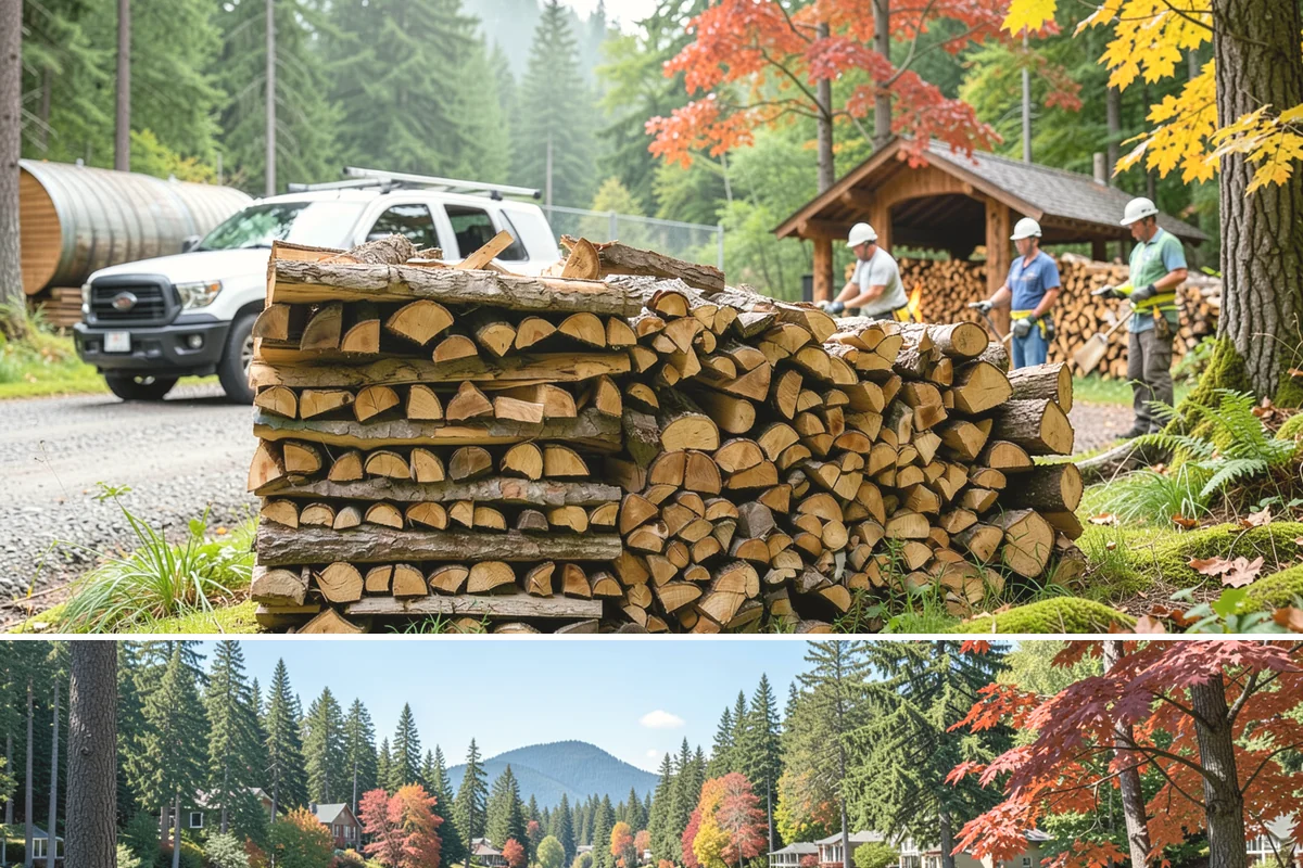 Firewood Storage Consultation in Covington, King County, WA - Book a consultation in spring or early summer so you can build the right storage before seasoning season.