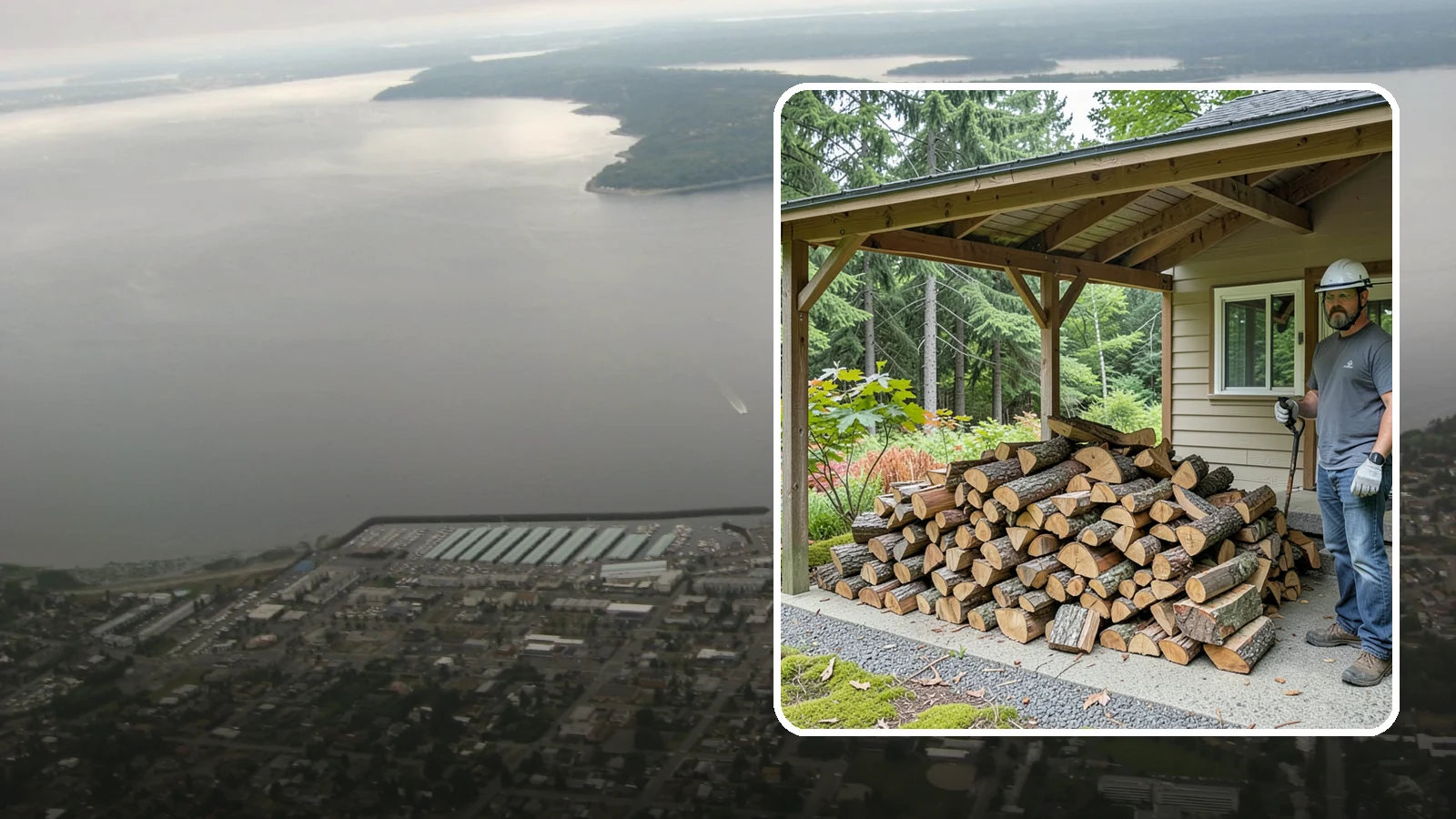 Firewood Storage Consultation in Des Moines, King County, WA - We walk your property and give you a clear plan for storing firewood so it seasons fast and stays dry in the Pacific Northwest.