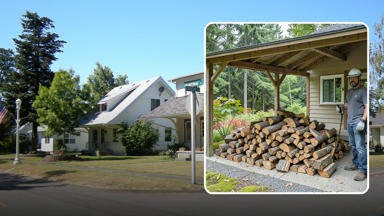 Firewood Storage Consultation in DuPont, Pierce County, WA - We walk your property and give you a clear plan for storing firewood so it seasons fast and stays dry in the Pacific Northwest.