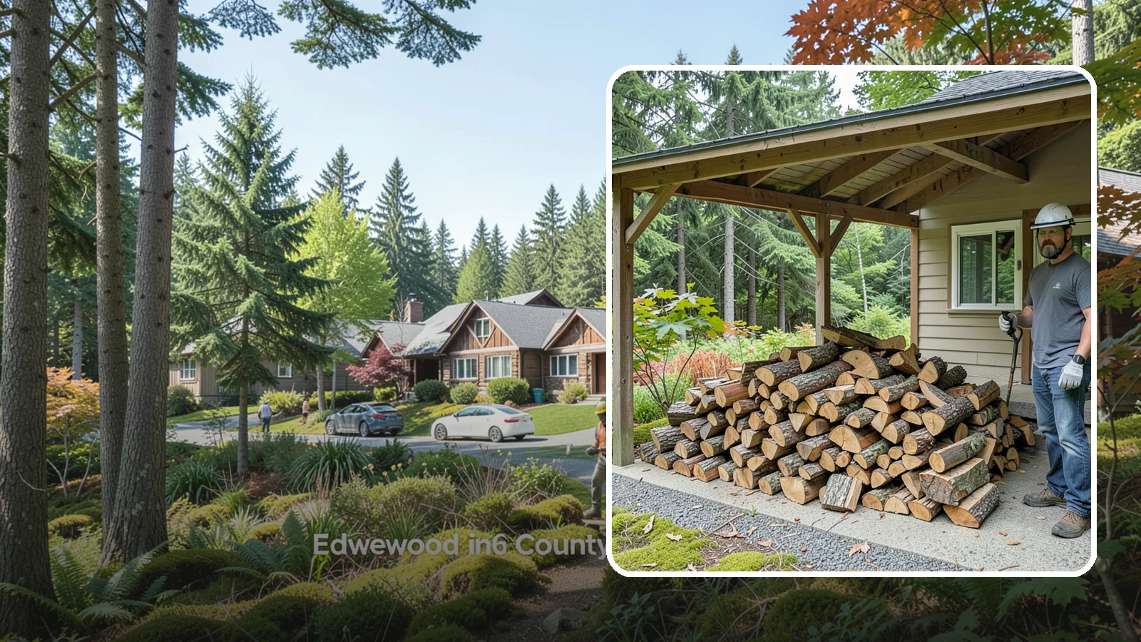 Firewood Storage Consultation in Edgewood, Pierce County, WA - We walk your property and give you a clear plan for storing firewood so it seasons fast and stays dry in the Pacific Northwest.