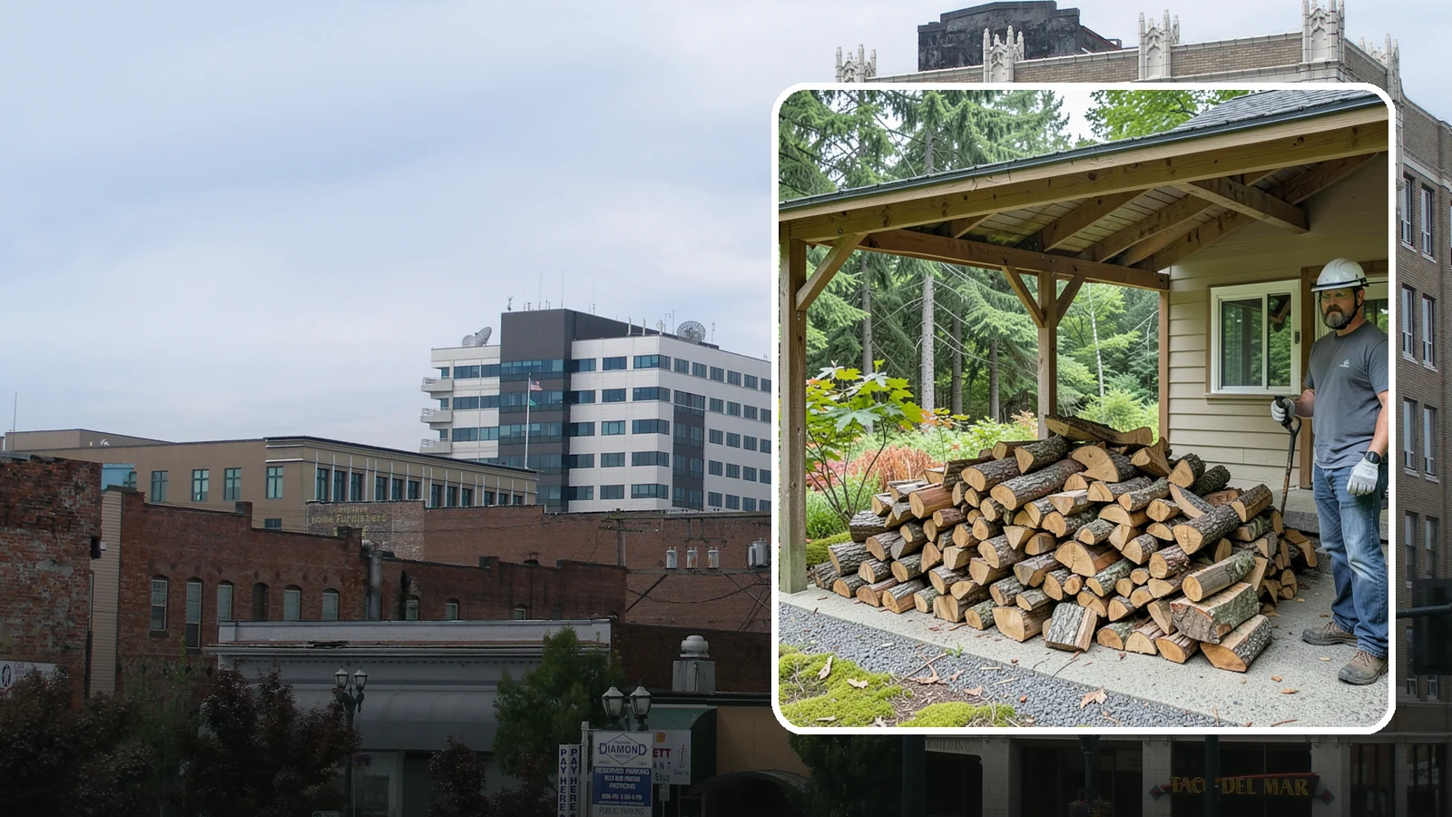Firewood Storage Consultation in Everett, Snohomish County, WA - We walk your property and give you a clear plan for storing firewood so it seasons fast and stays dry in the Pacific Northwest.