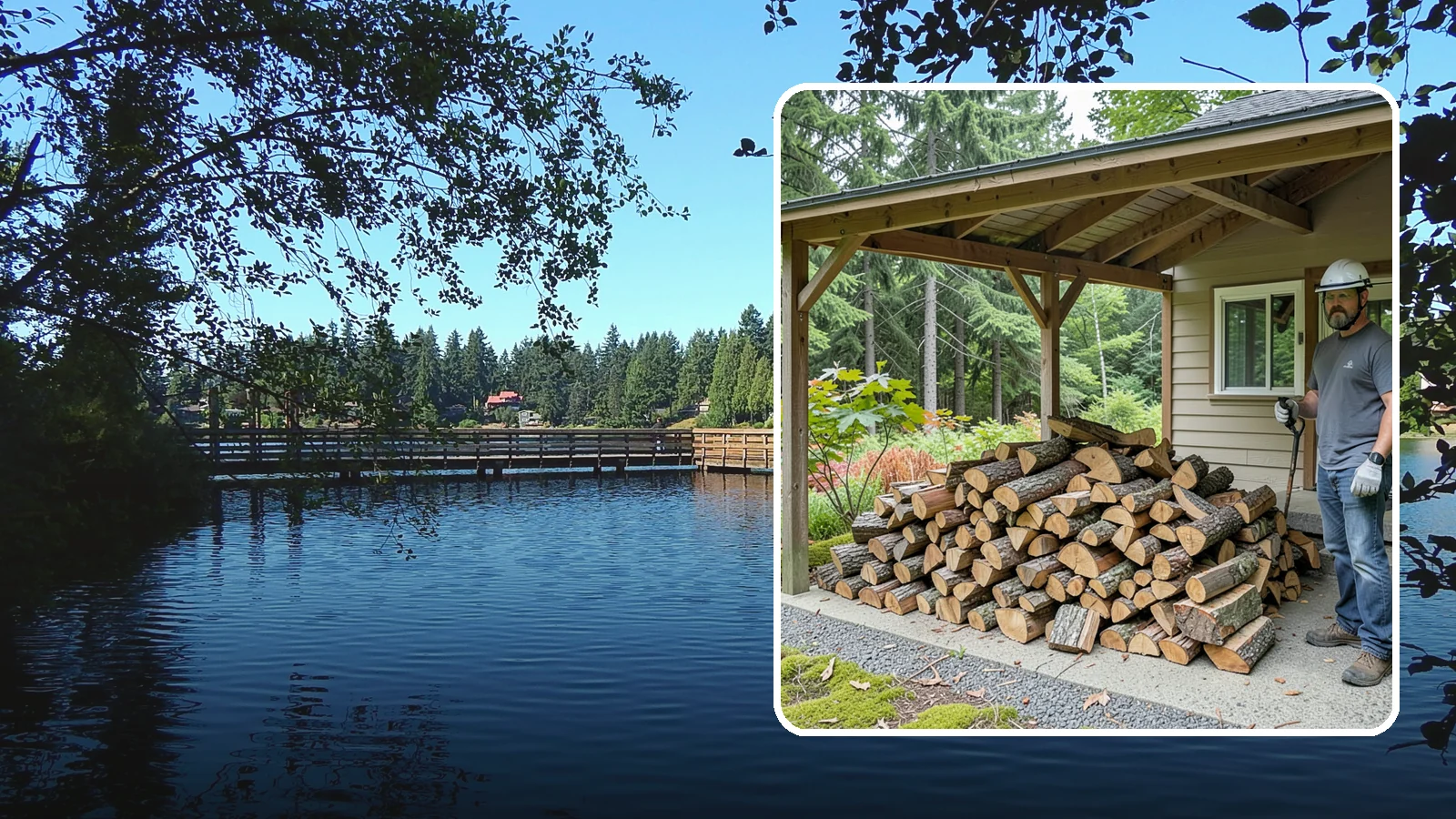 Firewood Storage Consultation in Federal Way, King County, WA - We walk your property and give you a clear plan for storing firewood so it seasons fast and stays dry in the Pacific Northwest.