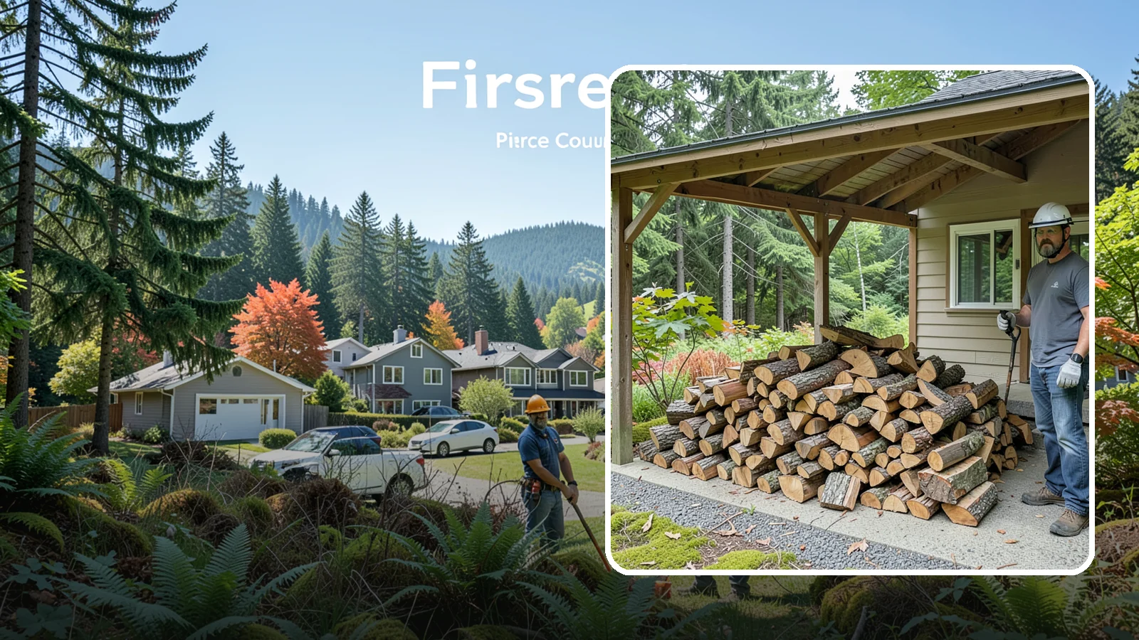 Firewood Storage Consultation in Fircrest, Pierce County, WA - We walk your property and give you a clear plan for storing firewood so it seasons fast and stays dry in the Pacific Northwest.