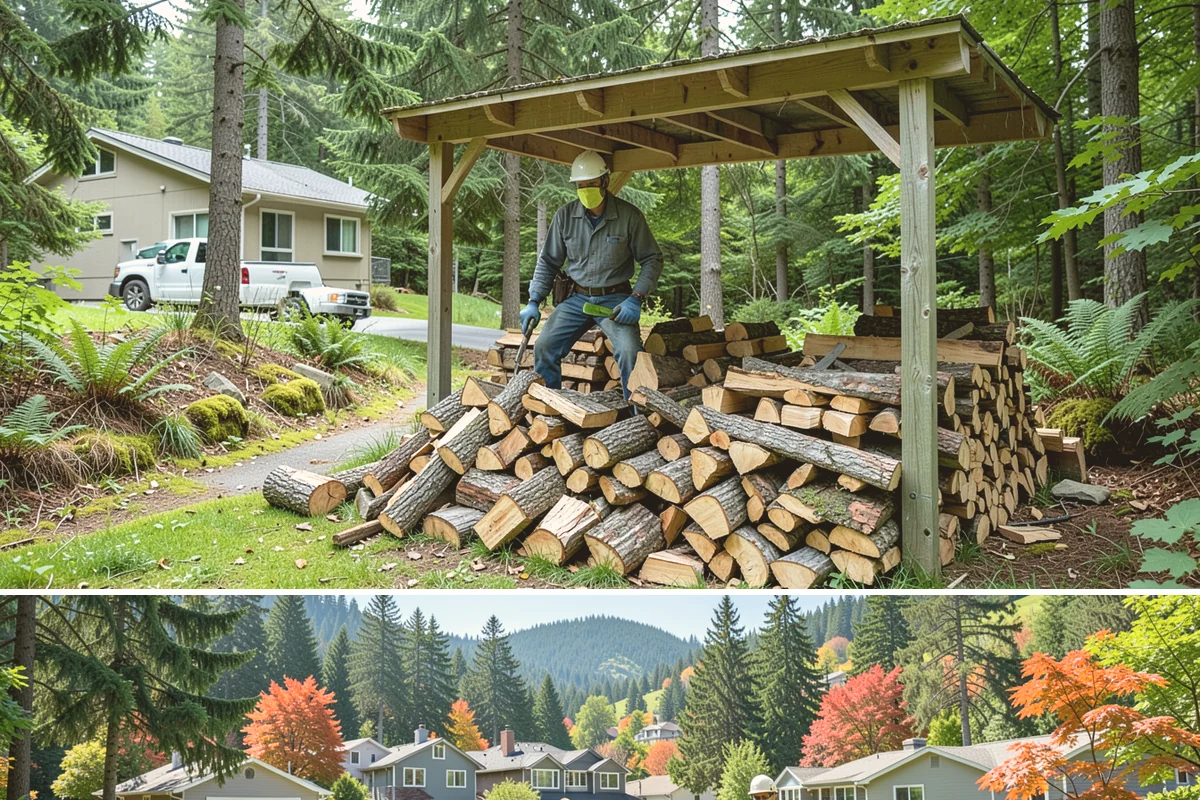 Firewood Storage Consultation in Fircrest, Pierce County, WA - Book a consultation in spring or early summer so you can build the right storage before seasoning season.