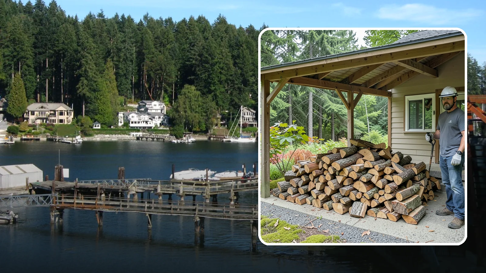 Firewood Storage Consultation in Gig Harbor, Pierce County, WA - We walk your property and give you a clear plan for storing firewood so it seasons fast and stays dry in the Pacific Northwest.