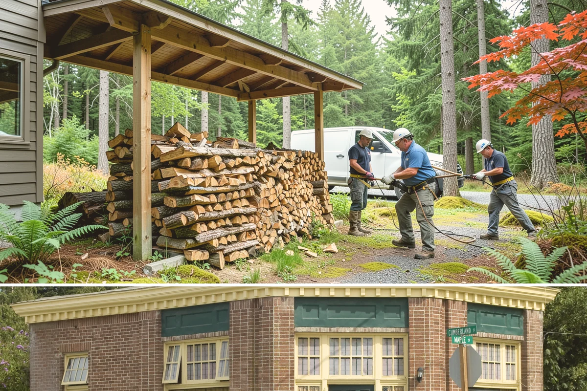 Firewood Storage Consultation in Hamilton, Skagit County, WA - Book a consultation in spring or early summer so you can build the right storage before seasoning season.