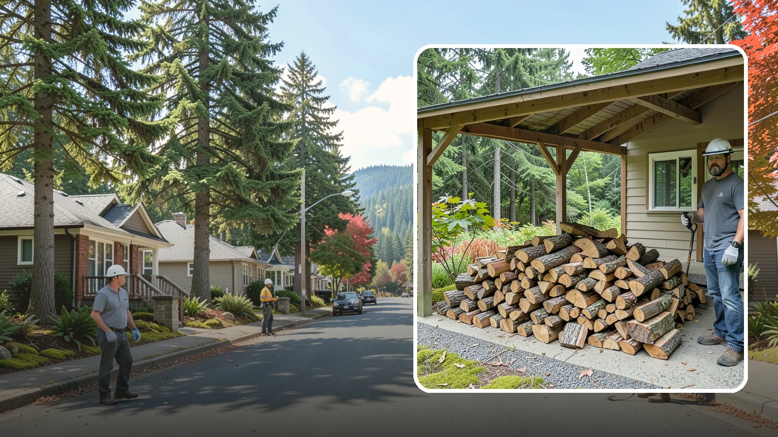 Firewood Storage Consultation in Hunts Point, King County, WA - We walk your property and give you a clear plan for storing firewood so it seasons fast and stays dry in the Pacific Northwest.